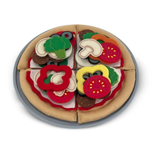 Melissa & Doug Felt Food Mix And Match Pizza Play Food Set - 42 Pieces