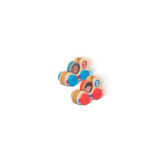 Melissa & Doug GO Tots Wooden Race Cars (2 Cars, 2 Disks)