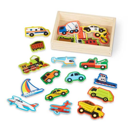 Melissa & Doug Wooden Magnets - Vehicles