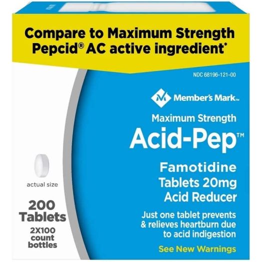 Member's Mark Maximum Strength 20mg Famotidine Acid Reducer - 200 Ct. (Packaging May Vary)