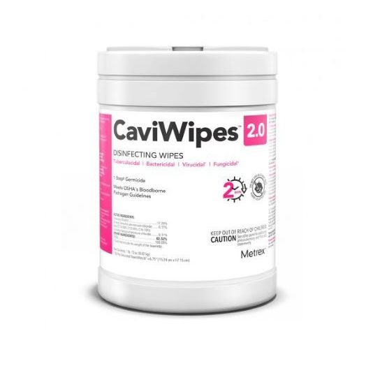 Metrex CaviWipes 2.0 Surface Disinfectant Premoistened Wipes, 6 x 6.75 Inch 160 Count