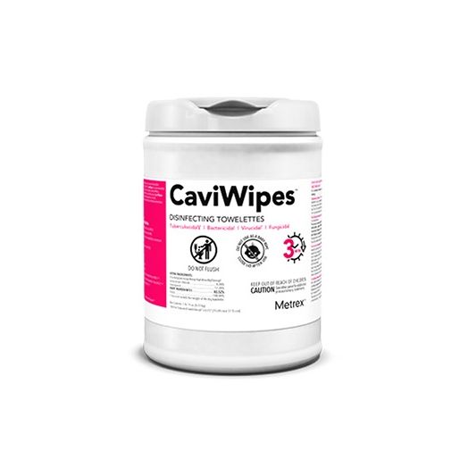 Metrex CaviWipes Disinfecting Towelettes, 6 x 6.75 Inch Canister of 160