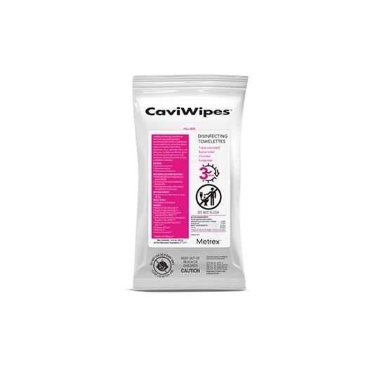 Metrex CaviWipes Disinfecting Towelettes, 7 x 9 Inch Flat Pack of 45