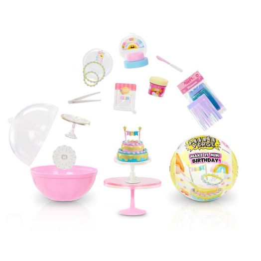 MGA's Miniverse Make It Mini Birthday Exclusive, Mini Collectibles, Blind Pack, DIY, Crafts, Resin, Novelty, Party Favors, Pinata, 8+
