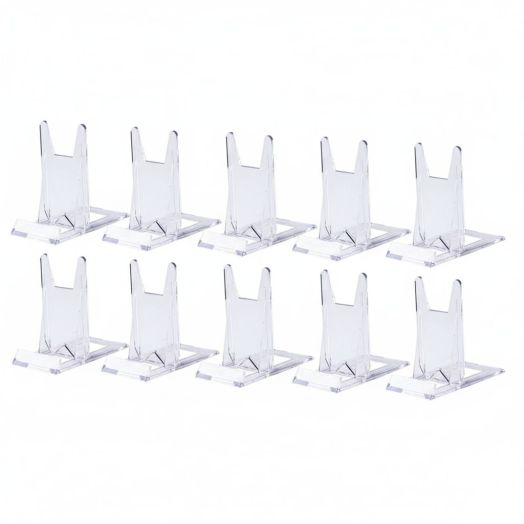 10 Pcs Acrylic Adjustable Plate Stands For Display Plastic Stand Holders Picture Plate Holders Clear Mini Easels Stands to Display Pictures for Home Office Supplies Festival Party Decoration