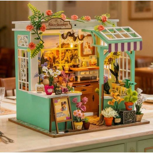 MOJINO Miniature House Kit Secret Garden DIY Birthday Gifts for Adult