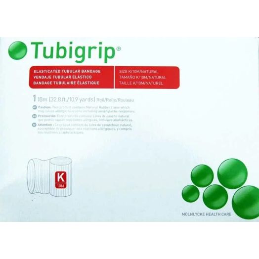 Molnlycke Tubigrip Tubular Bandage, Size K 8.25 Inch x 10 Meter