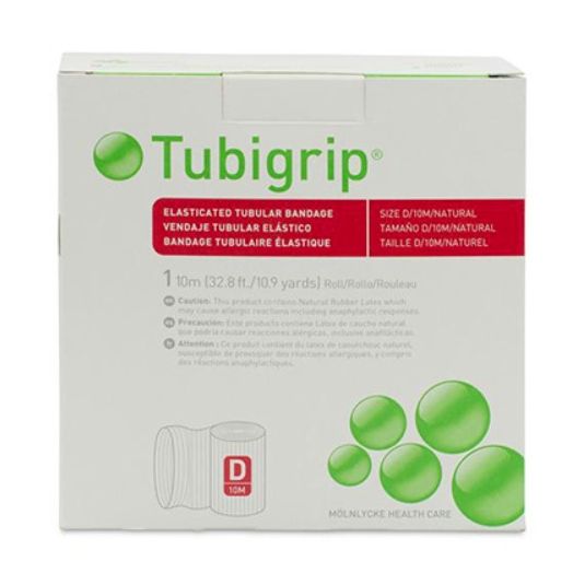 Molnlycke Tubigrip Elasticated Tubular Bandage, Size D 3 Inch x 1 Meter Natural