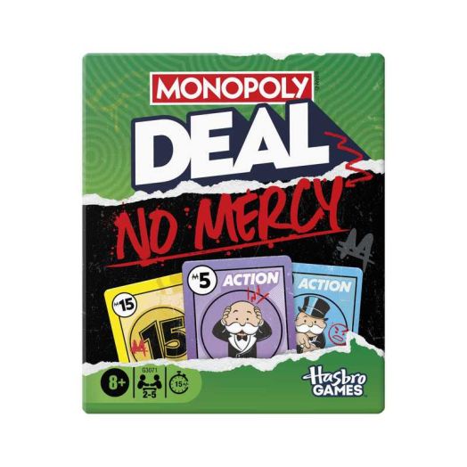 Monopoly Deal No Mercy Card Game, Fun Family Games for Kids, Teens, and Adults, Easter Gifts for Boys and Girls, Ages 8+