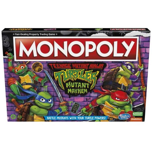 Monopoly Teenage Mutant Ninja Turtles: Mutant Mayhem Edition Board Game for Kids Ages 8+