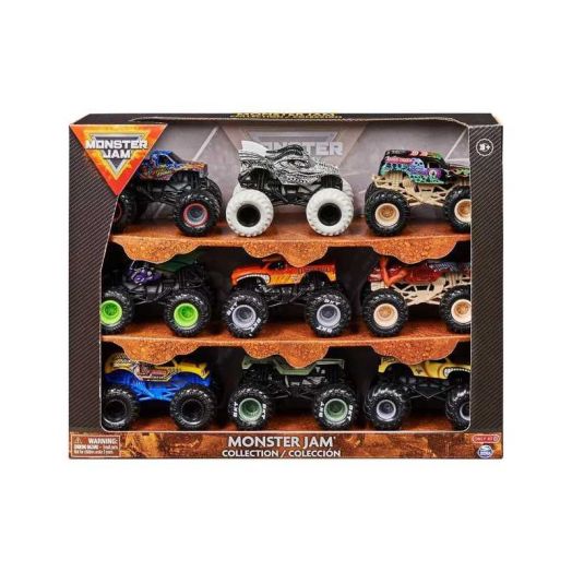 Monster Jam Monster Truck Diecast 9pk - 1:64 Scale