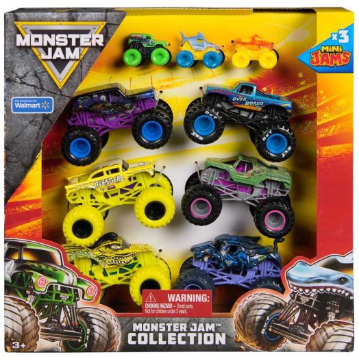 Monster Jam, Official Monster Jam Collection 9-Pack Monster Trucks, 1:64 & 1:87 Scale ( Exclusive)