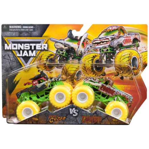 Monster Jam, Official Pirate's Curse Vs. Zombie Die-Cast Monster Trucks, 1:64 Scale, Kids Toys for Boys Ages 3 and up