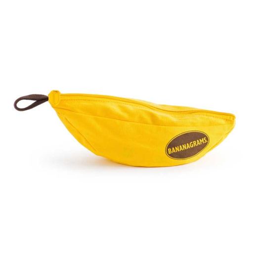 Bananagrams Classic Word Game, Fast-Paced Spelling & Anagram Game, 144 Letter Tiles in Portable Banana Pouch, 1-8 Players, Ages 7+