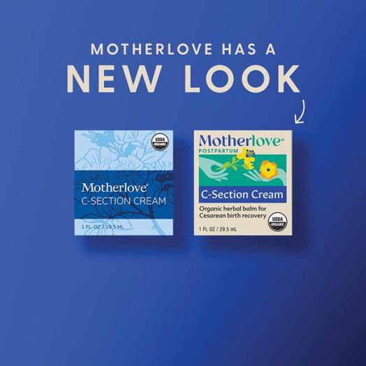 Motherlove C-Section Cream (1 oz) Regenerative Organic Herbal Salve to Minimize Appearance of Scars and Reduce Scar Tissue Build-up from Cesarean Birth Incisions