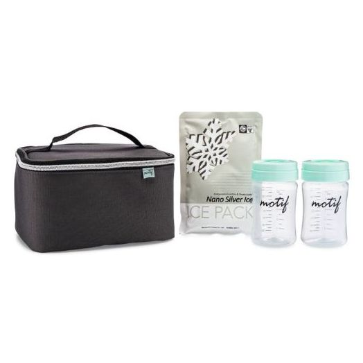 Motif Luna Cooler Set, 1 Ice Pack and 2 6 oz Milk Collection Containers
