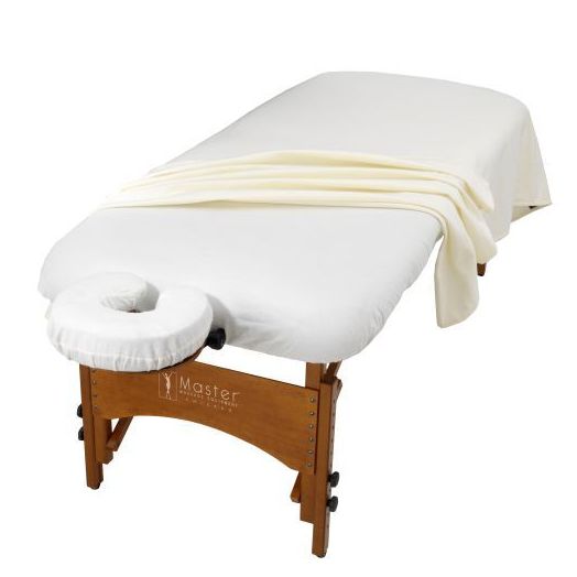 MT Massage Tables 3-Piece Flannel Sheet Set, Universal Size Off White