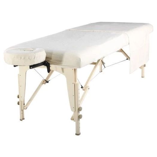 MT Massage Tables Master Massage Universal Massage Table Flannel Sheet Set 3 in 1, Pure White