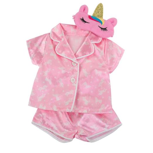 My Life As Pajama Fashion Set for 18-inch Doll, 3 Pieces Included, Purple and White Stripe