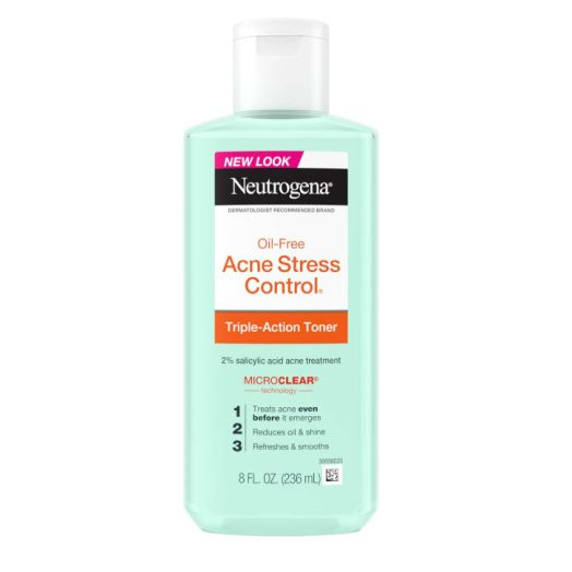 Neutrogena Oil-Free Acne Stress Control Triple-Action Toner, 8 Fluid Ounce