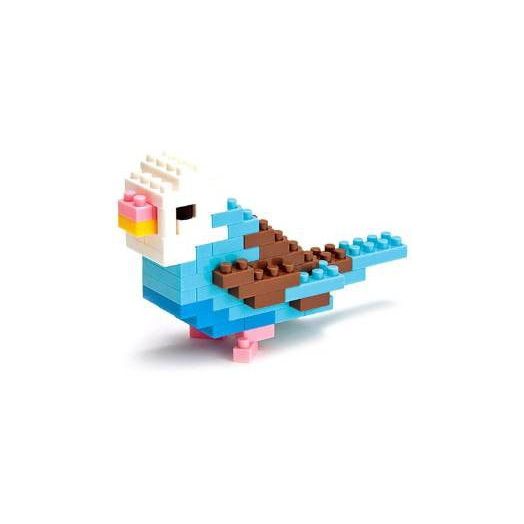 Nanoblock Blue Parakeet Micro-Sized Building Block Set