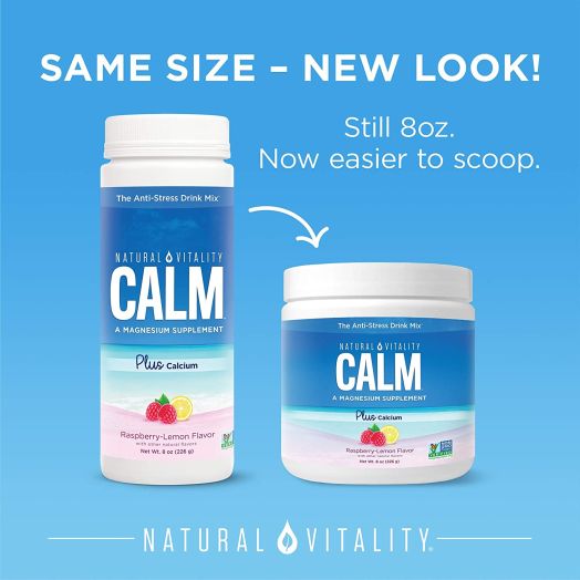 Natural Vitality Natural Calm Plus Calcium Raspberry Lemon, 8 Ounce
