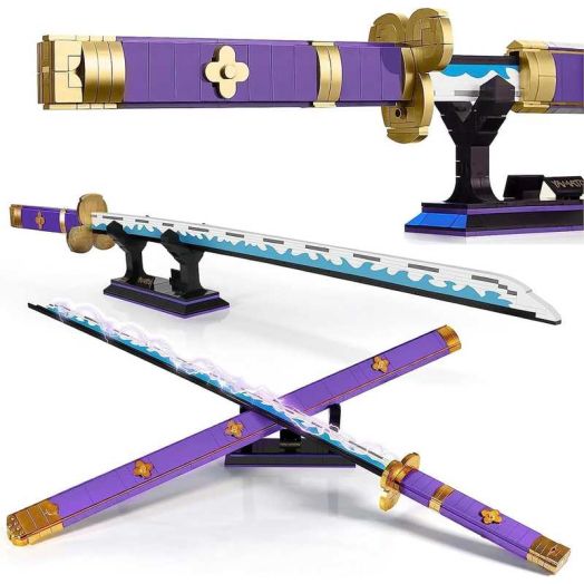 NAYIHOOP Yamato Swords Building Sets One Piece Roronoa Zoro Enma Cosplay Anime for Adults Compatible with Lego