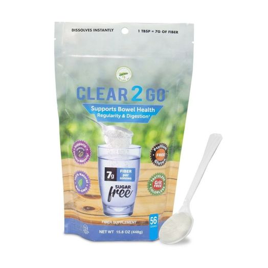 ND Labs CLEAR 2 GO Prebiotic Fiber Supplement, 15.8 oz Resealable Bag