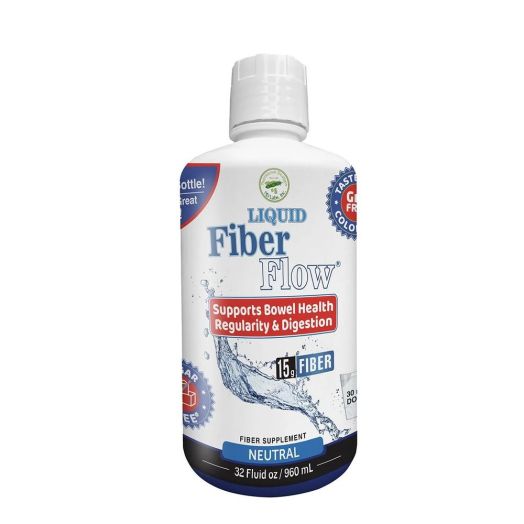 ND Labs Liquid Fiber Flow Pour & Serve Supplement, 32 oz Bottle