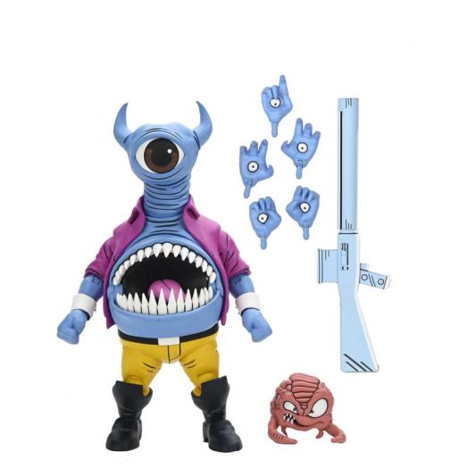NECA Teenage Mutant Ninja Turtles Adventures: Archie Comics Belly Bomb Action Figure with Extra Hands and Krang Mini Figure (7") - Exclusive