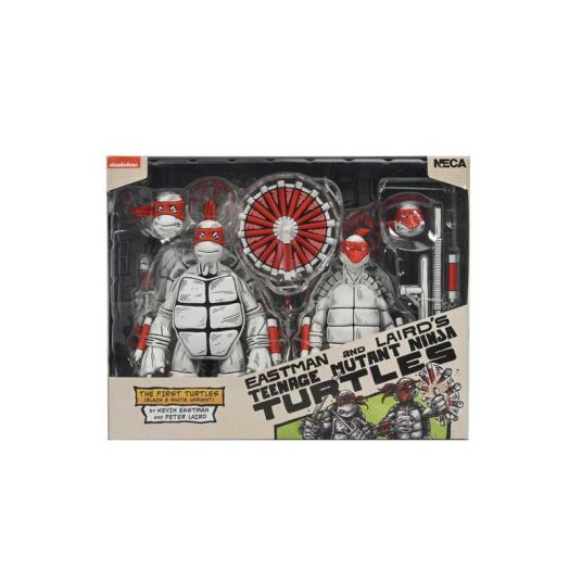 NECA - Teenage Mutant Ninja Turtles (Mirage Comics) - 7" Scale Action Figure - Black and White First Turtles 2 Pack