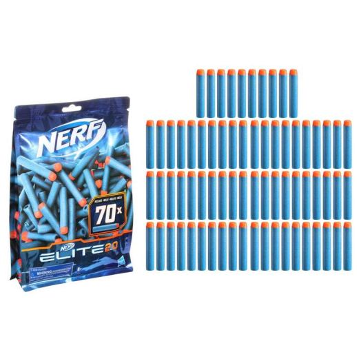 Nerf Elite 2 0 70-Dart Refill Pack, Includes 70 Official Nerf Elite 2 0 Darts for Kids, Ages 8 and up