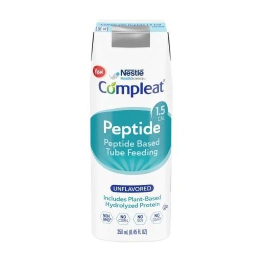 Nestle Compleat Peptide 1.5 Cal Ready to Use Tube Feeding Formula, Vegetable Fruit Medley 8.45 oz