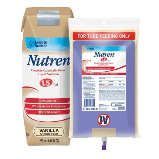 Nestle NUTREN 1.5 Calorically Dense Complete Nutrition Tube Feeding Formula, 1000 mL UltraPack Bag