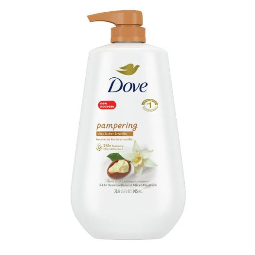 Dove Purely Pampering Body Wash with Pump Shea Butter with Warm Vanilla 34 oz