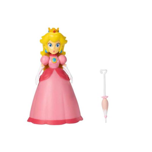 Nintendo 4 inch action figure Princess Peach with umbrella