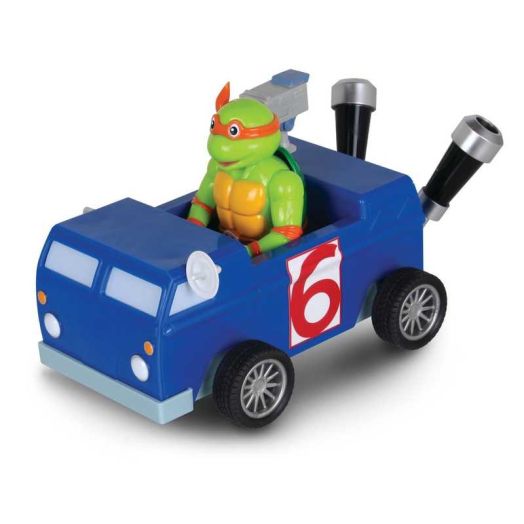 Teenage Mutant Ninja Turtles Nickelodeon Kart Racers 3: Slime Speedway Michelangelo Pullback Racer (Channel 6 News Van)