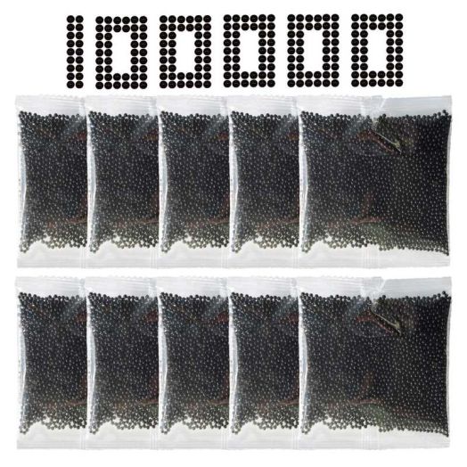 NOKIMAX Gel Ball Blaster Ammo 100,000 PCS - 10 Pack Refill, 7-8mm Black Orby Rounds, Non-Toxic, Gel Gun Bullets for Splatter Blasters, Ages 14+ Years