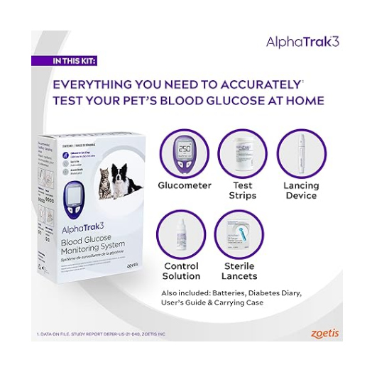 AlphaTRAK 3 Blood Glucose Monitoring System Kit - PLEASE NOTE ITEM CALCULATES WITH USA mg/dL measurements | Zoetis