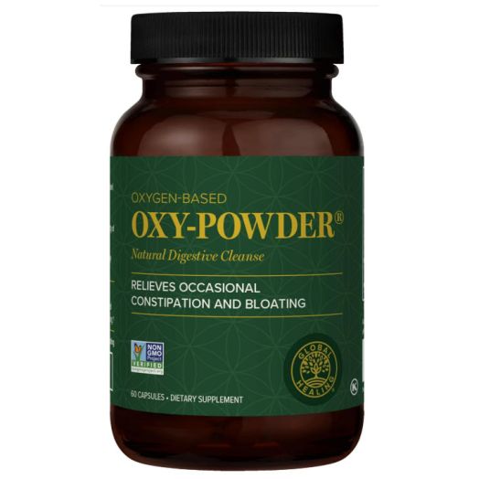 Global Healing Center Oxy-Powder Oxygen Based Safe and Natural Colon Cleanser and Relief from Occasional Constipation (60 Capsules)