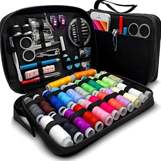 Obkcjja Sewing Kit for Adults,Kids,Beginner,Travel, 95Pcs Portable Basic Sewing Supplies Accessories
