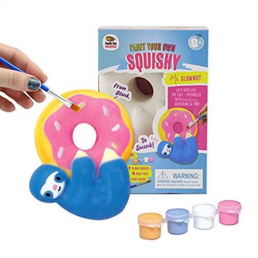 DOODLE HOG Sloth Squishy Painting Kit - Squishy Toys for Kids, Squishies for Kids - Slow Rise Squishy Animals - Ideal Arts and Crafts, Gifts for 8-12, Girls & Boys, Easter Basket Stuffers