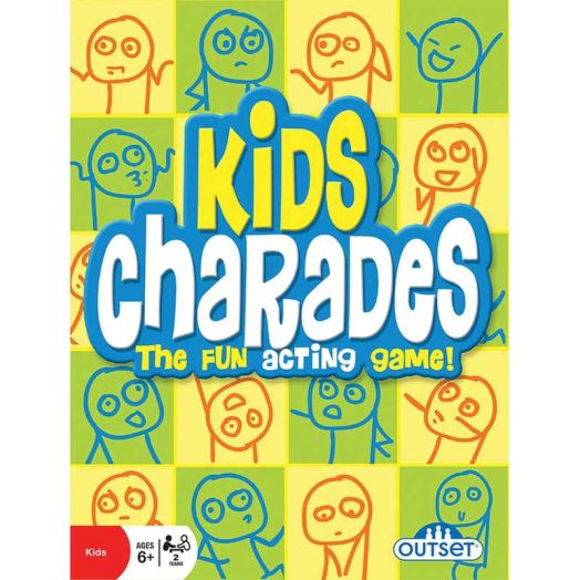 Outset Media: Kids Charades (New Box Size) - 300 Charades, Act-It-Out Family Game, Builds Imagination & Creativity, Fun Party Game, Ages 6+, 2 Teams