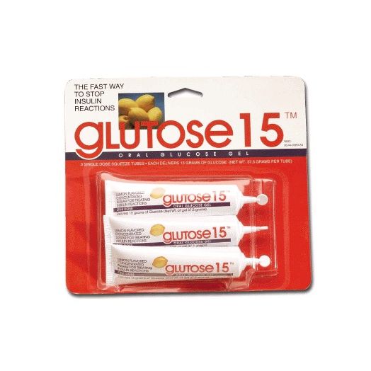 Paddock Laboratories Glutose 15 Oral Glucose Gel, Lemon Flavor Pack of 3