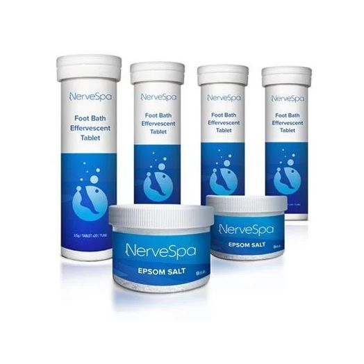 Pain Management Technologies NerveSpa Foot Bath Supply Kit, 8 oz Jar Epsom Salt