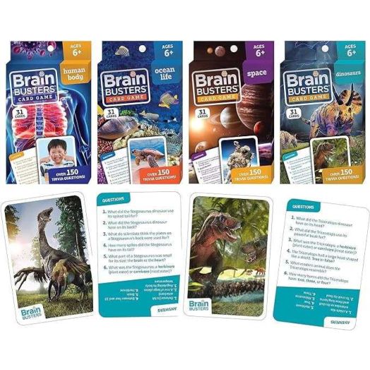 PAPP Trivia and Card Games: 120 Flash Cards - Explore Human Body, Ocean Life, Space, and Dinosaurs!