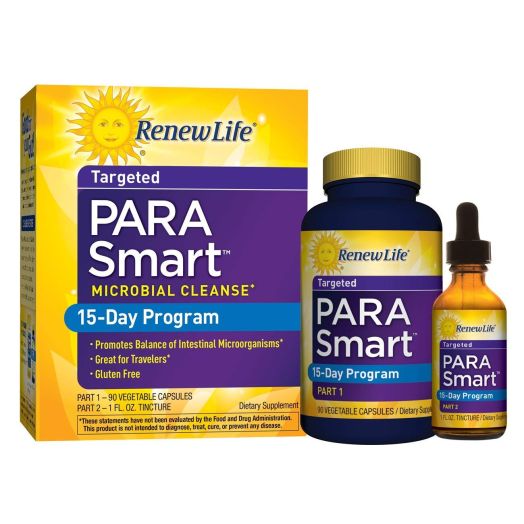 Renew Life ParaSmart, 1 Kit PG1 - 90 Vegetable Capsules PG2 - 1oz tincture