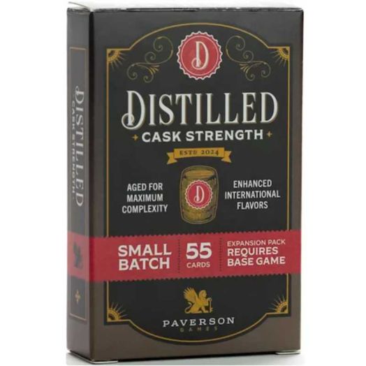 Paverson Games: Distilled: Cask Strength - 55 Card Mini Expansion, Spiritied Strategy Board Game, New Upgrades & Flavors, Ages 14+, 1-5 Players