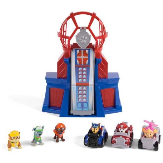 PAW Patrol, Pup Squad Mini Lookout Tower Playset, 3 Toy Cars & 3 Figures for Ages 3+