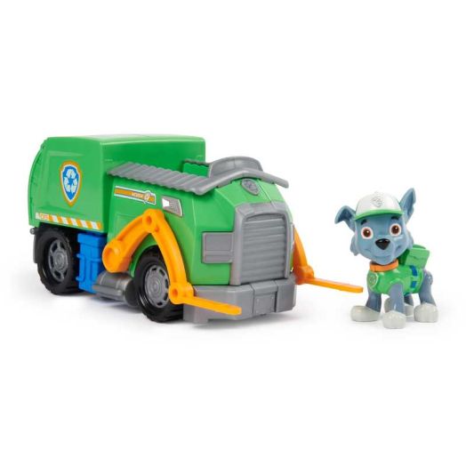 PAW Patrol, Rocky's Recycle Truck with Figure, Toys for Kids Ages 3 and Up